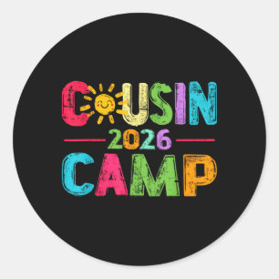 Cousin Camp Crew 2026 Summer Vacation Beach Family Classic Round Sticker
