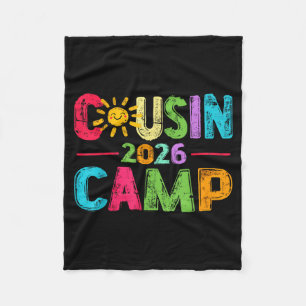 Cousin Camp Crew 2026 Summer Vacation Beach Family Fleece Blanket