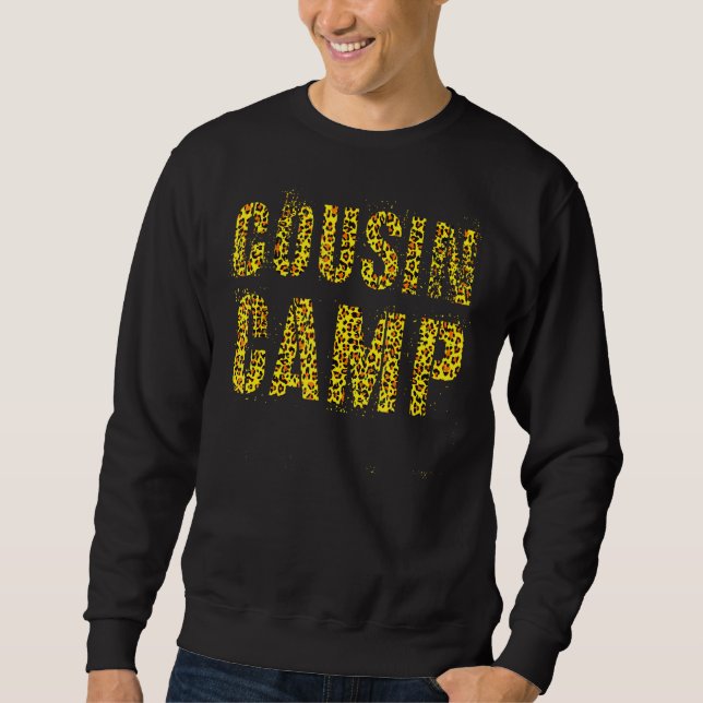 Cousin Camp Leopard Print  Nana Dada Reeducation 2 Sweatshirt (Front)