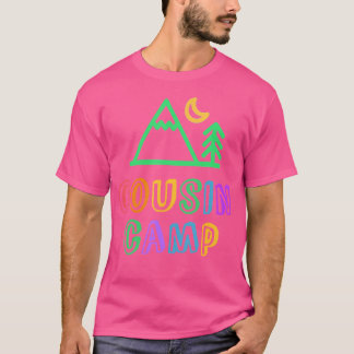 Cousin Camp Mountain Forest Best Camping Besties E T-Shirt