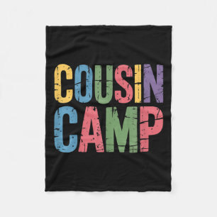 Cousin Camp Pajamas Kids Girls Toddler Matching  Fleece Blanket