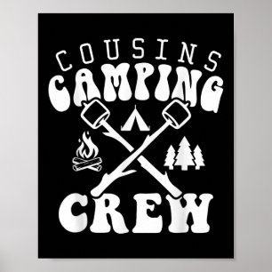 Cousin Camping Crew 2024 Shirt Family Vacation Cam Poster
