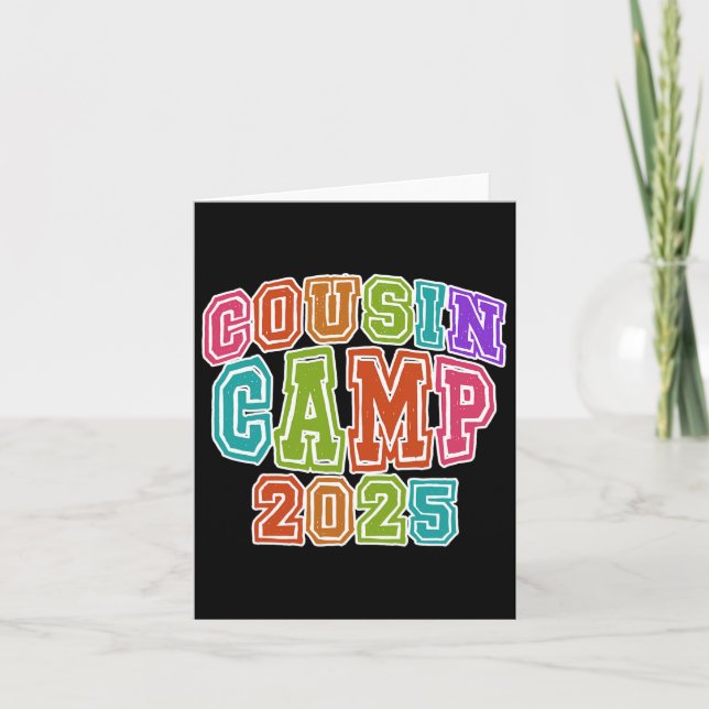 Cousin Camping Crew 2025 Spring Break Summer Trip  Card (Front)