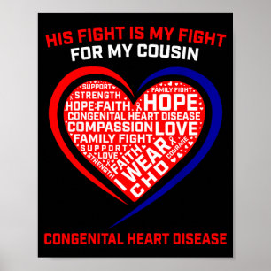 Cousin Chd Awareness Month Products Heart Disease Poster