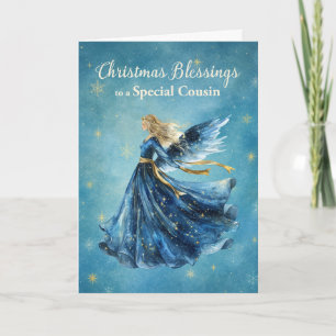 Cousin Christmas Blessings Angel of Light Card