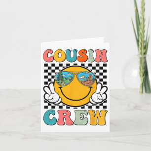 Cousin Crew 2024 Groovy Family Vacation Summer Cam Card