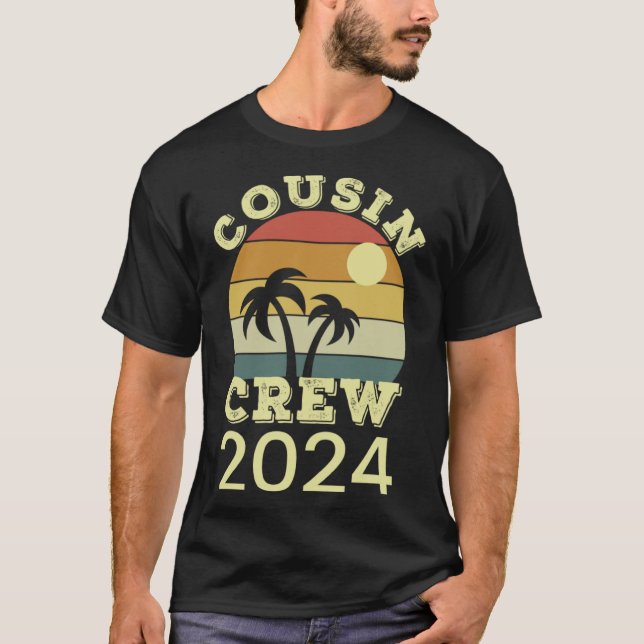 Cousin Crew 2024 Summer Beach Vacation Family Trip T-Shirt (Front)
