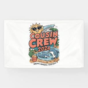 Cousin crew 2024 Summer Vacation Beach Family Trip Banner