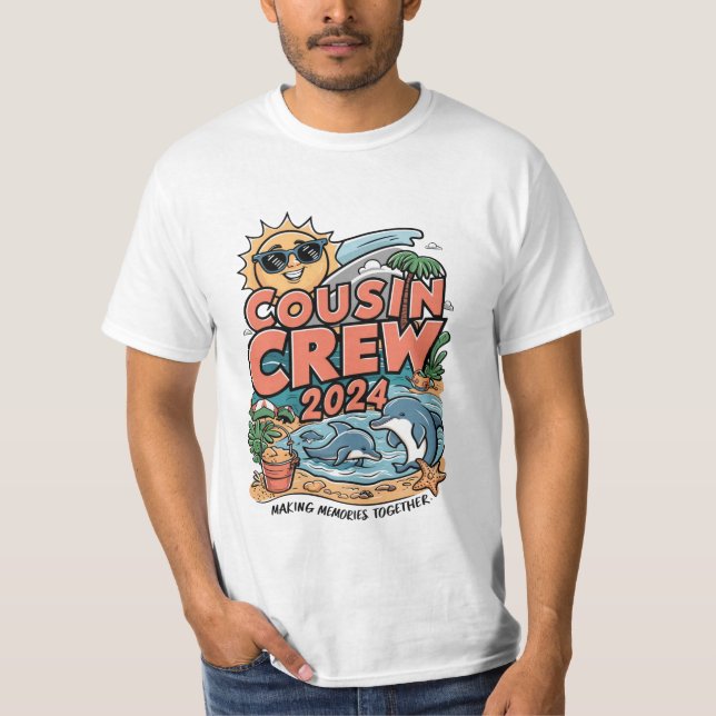 Cousin crew 2024 Summer Vacation Beach Family Trip T-Shirt (Front)
