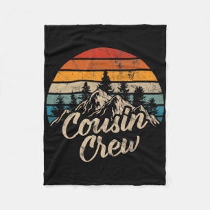 Cousin Crew 2025 Camping Outdoor Sunset Summer Cam Fleece Blanket