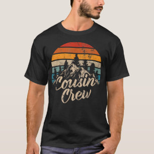 Cousin Crew 2025 Camping Outdoor Sunset Summer Cam T-Shirt