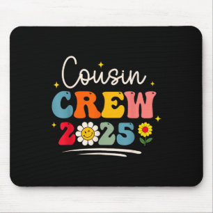 Cousin Crew 2025 Groovy Cute Family Reunion Making Mouse Pad