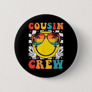 Cousin Crew 2025 Summer Vacation Beach Family Trip 6 Cm Round Badge