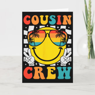 Cousin Crew 2025 Summer Vacation Beach Family Trip Card