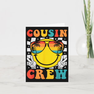 Cousin Crew 2025 Summer Vacation Beach Family Trip Card