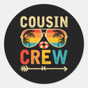 Cousin Crew 2025 Summer Vacation Beach Family Trip Classic Round Sticker