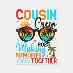 Cousin Crew 2025 Summer Vacation Beach Family Trip Fleece Blanket