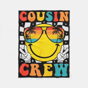 Cousin Crew 2025 Summer Vacation Beach Family Trip Fleece Blanket