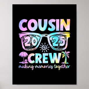 Cousin Crew 2025 Summer Vacation Beach Family Trip Poster