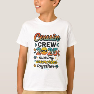 Cousin Crew 2025 Summer Vacation Beach Family Trip T-Shirt