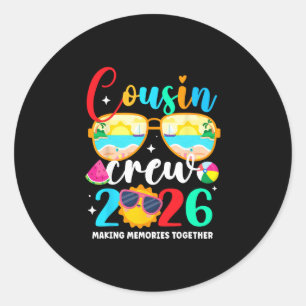 Cousin Crew 2026 Summer Vacation Beach Family Trip Classic Round Sticker