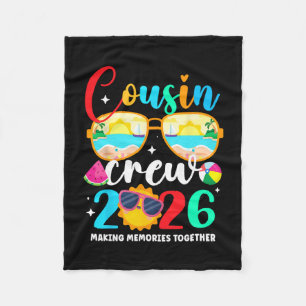 Cousin Crew 2026 Summer Vacation Beach Family Trip Fleece Blanket