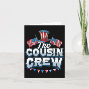 Cousin Crew 4th Of July Family Matching Group Cous Card