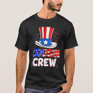 Cousin Crew 4th Of July Fireworks Hat US American T-Shirt