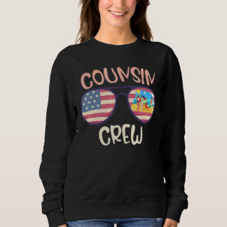 Cousin Crew 4th Of July Patriotic American Family  Sweatshirt