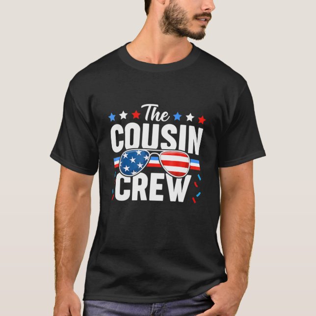 Cousin Crew 4Th Of July Patriotic American Family T-Shirt (Front)