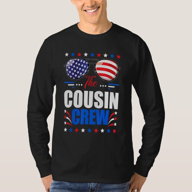 Cousin Crew 4th Of July Patriotic American Family  T-Shirt (Front)