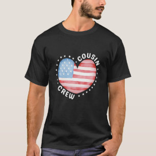 Cousin Crew 4th Of July Patriotic American Flag H T-Shirt