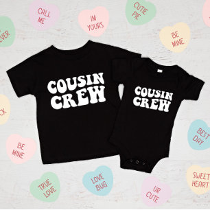 Cousin Crew   Black Matching Family Baby T-Shirt