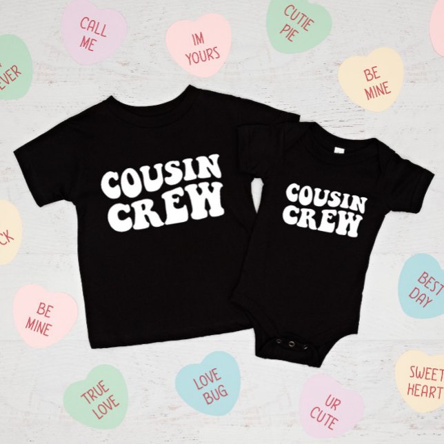 Cousin Crew | Black Matching Family Baby T-Shirt (Creator Uploaded)