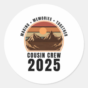 Cousin Crew Camp Family Camping Trip Matching Camp Classic Round Sticker