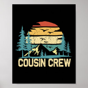 Cousin Crew Camping Friends Summer Family Vacation Poster