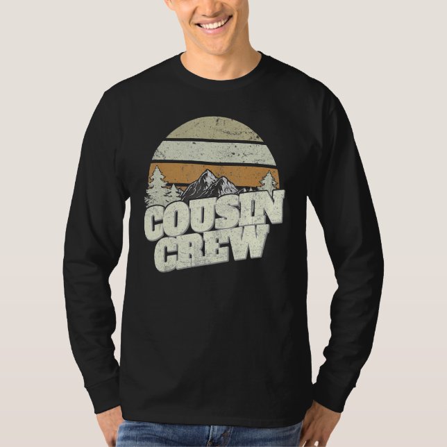 Cousin Crew Camping Outdoor Sunset Summer Camp 1 T-Shirt (Front)