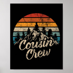 Cousin Crew Camping Outdoor Sunset Summer Camp  Poster