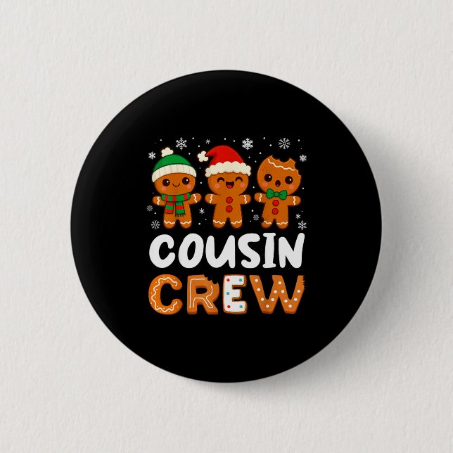 Cousin Crew Christmas 2025 Cookie Kids Boy Girl Fa 6 Cm Round Badge (Front)