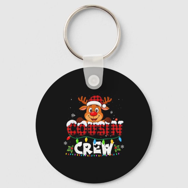 Cousin Crew Christmas 2025 Family Matching Santa E Key Ring (Front)