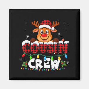 Cousin Crew Christmas 2025 Family Matching Santa E Magnet