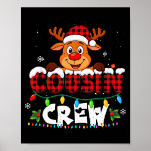 Cousin Crew Christmas 2025 Family Matching Santa E Poster