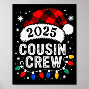 Cousin Crew Christmas 2025 Santa Kids Family Match Poster