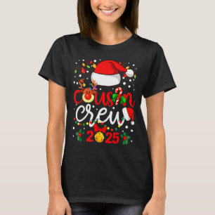 Cousin Crew Christmas 2025 Santa Kids Family Match T-Shirt