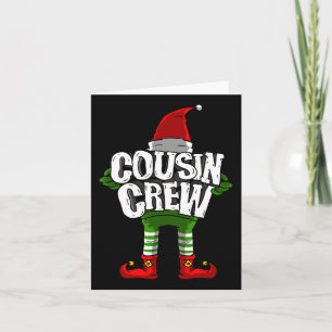 Cousin Crew Christmas Elf Matching Family  Card