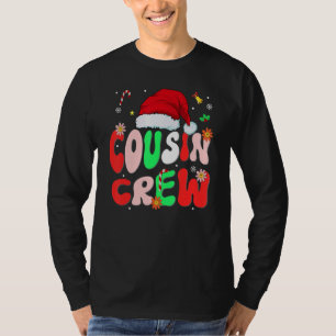 Cousin crew Christmas family squad santa matching  T-Shirt