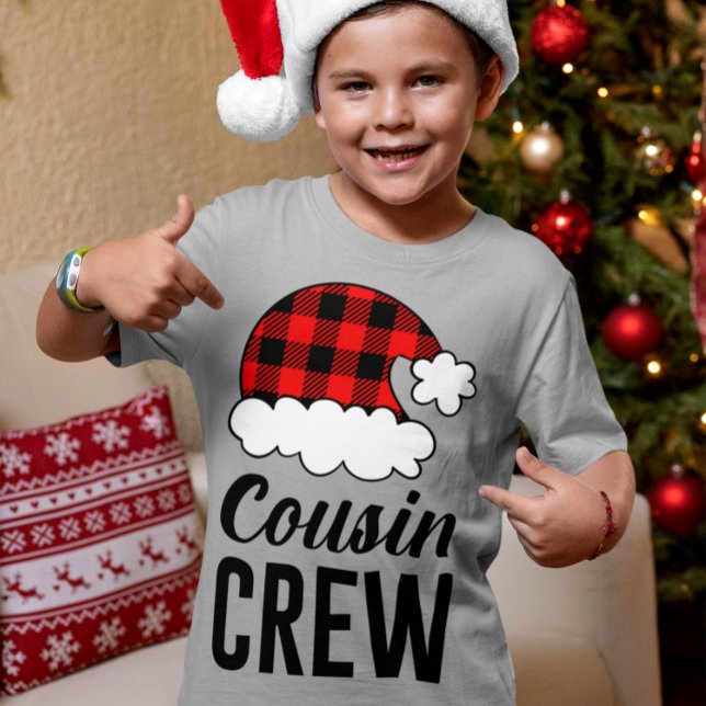 Cousin Crew Christmas Holiday Buffalo Plaid Kid's T-Shirt (Cousin Crew Christmas Holiday Buffalo Plaid Kid's T-Shirt)