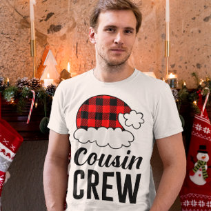 Cousin Crew Christmas Holiday Buffalo Plaid Men's T-Shirt