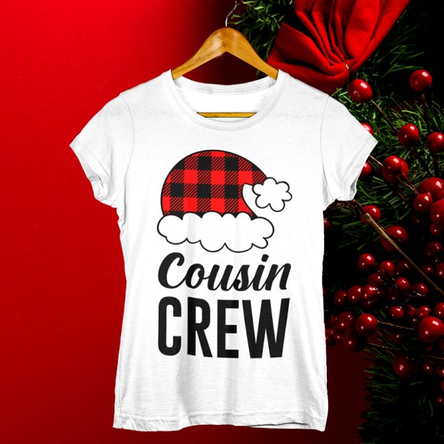 Cousin Crew Christmas Holiday Buffalo Plaid Womens T-Shirt (Cousin Crew Christmas Holiday Buffalo Plaid Womens T-Shirt)