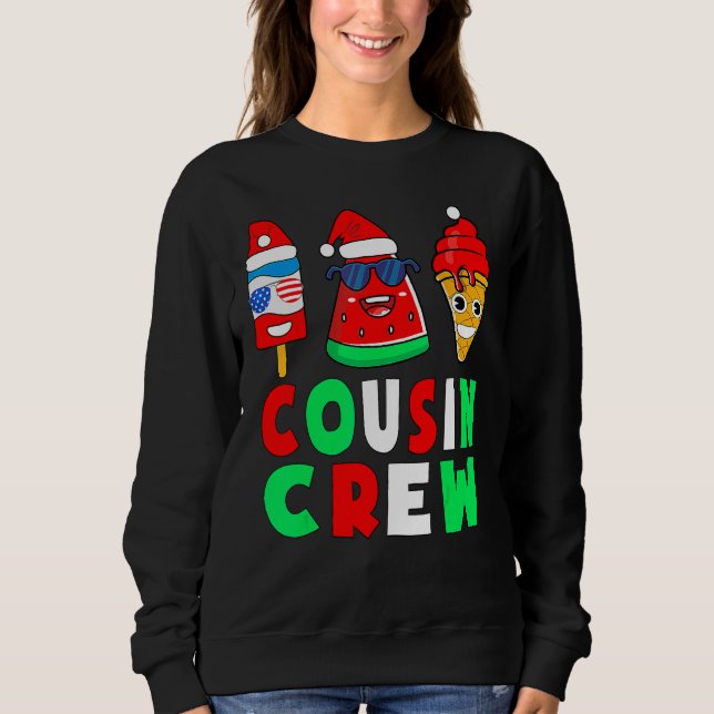 Cousin Crew Christmas In July Squad Pajamas Matchi Sweatshirt (Front)
